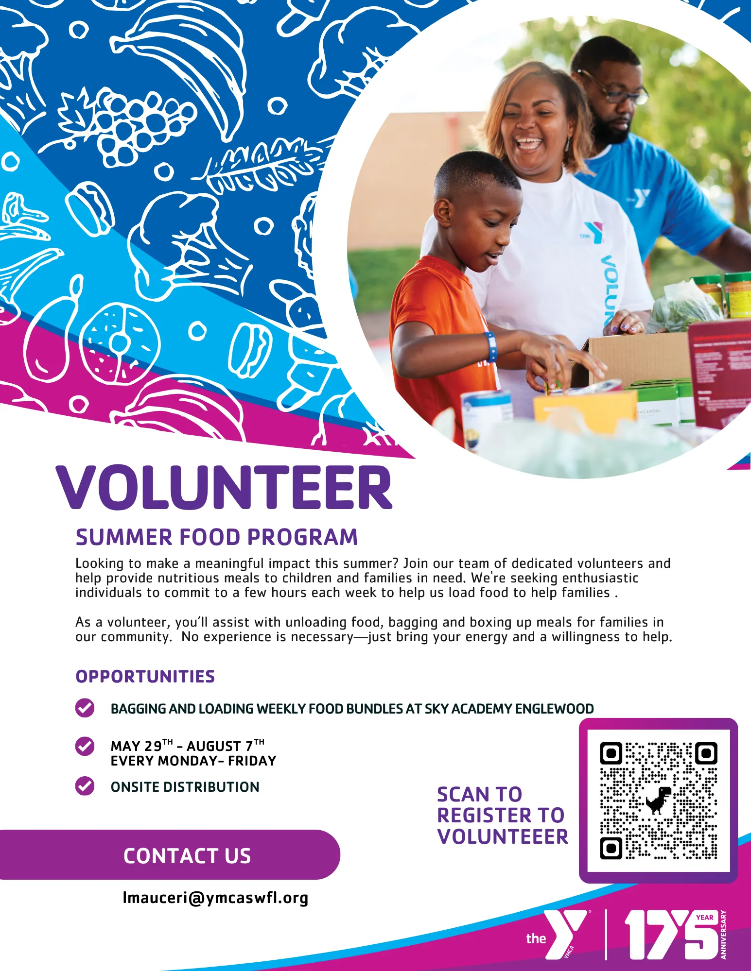 Summer Food Program Volunteer flyer